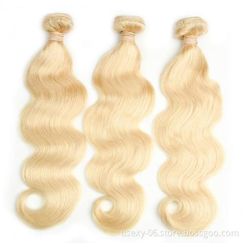 Usexy Wholesale 613 Cuticle Aligned Virgin Hair,Russian Blonde Virgin Human Hair Bundle,613 Blonde Hair Weave